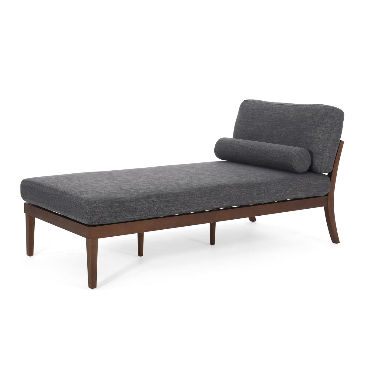 THE FURNITURE CO. Convertible Sofa Sleeper Minimal Charcoal Fabric Chaise Lounge Sofa