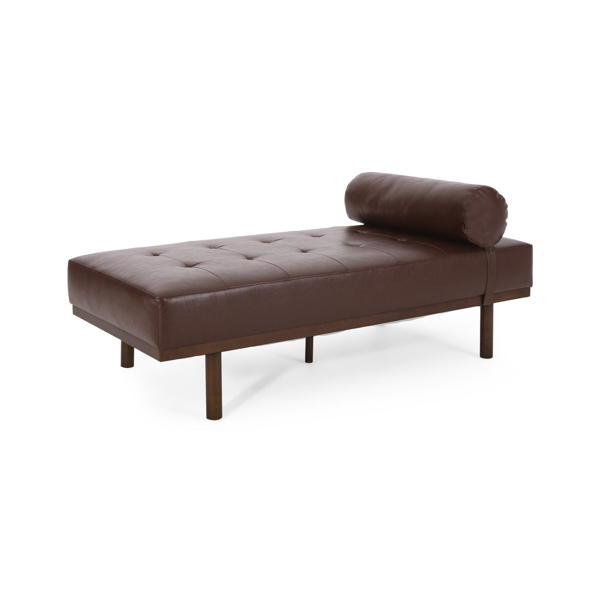 THE FURNITURE CO. Convertible Sofa Sleeper Minimal Dark Brown Chaise Lounge