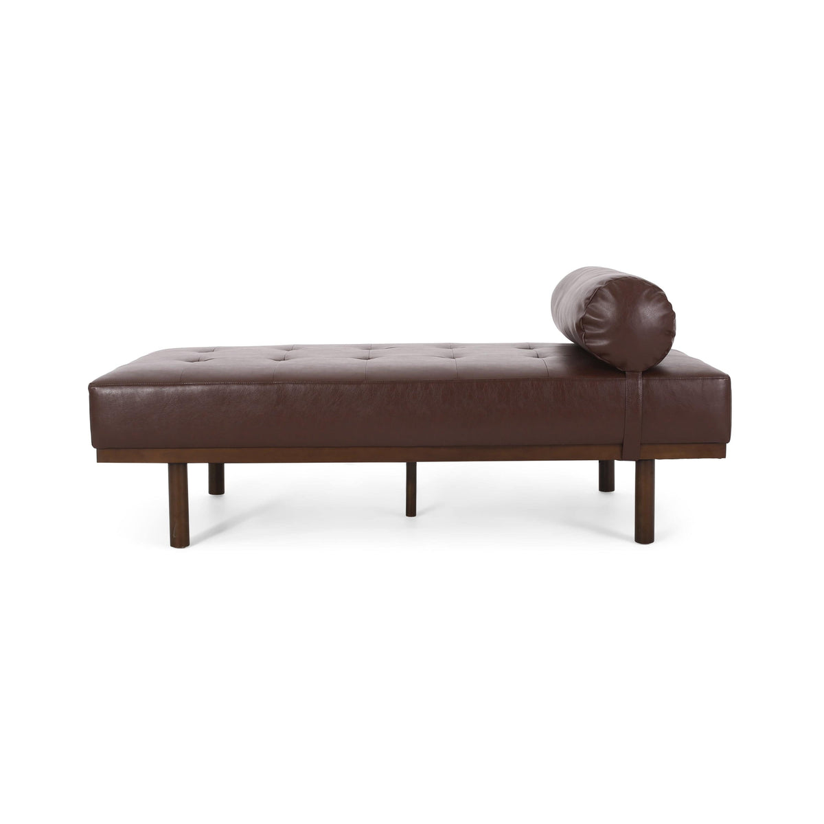 THE FURNITURE CO. Convertible Sofa Sleeper Minimal Dark Brown Chaise Lounge