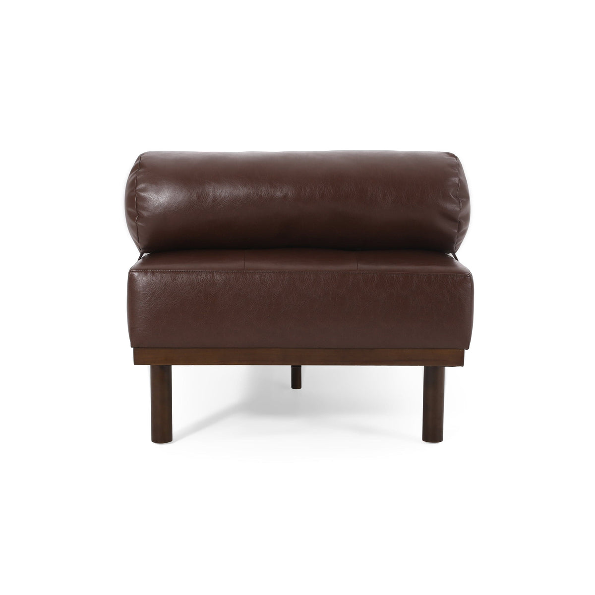 THE FURNITURE CO. Convertible Sofa Sleeper Minimal Dark Brown Chaise Lounge