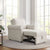 THE FURNITURE CO. Convertible Sofa Sleeper White Linen 3-in-1 Sofa Bed Chair