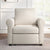 THE FURNITURE CO. Convertible Sofa Sleeper White Linen 3-in-1 Sofa Bed Chair