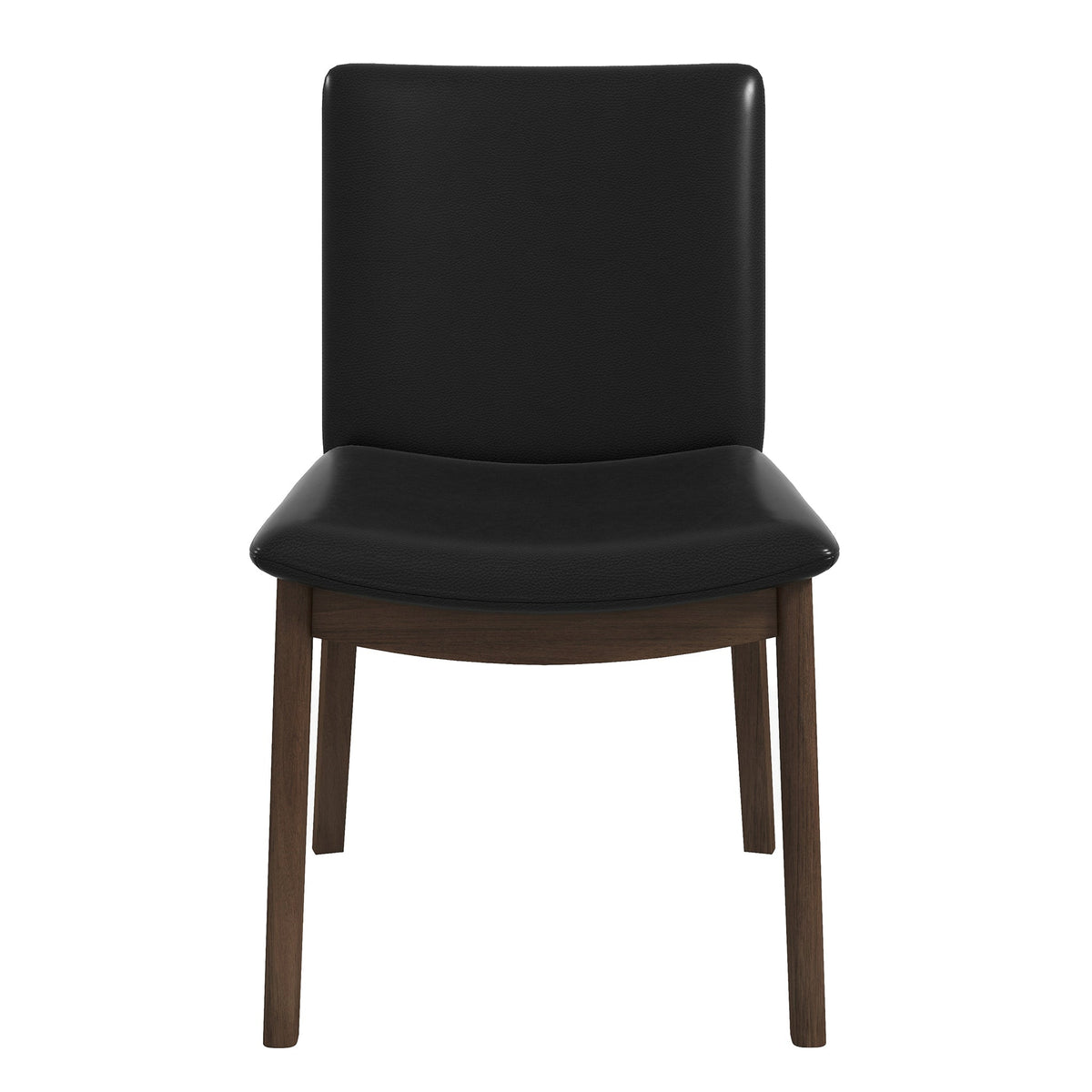 THE FURNITURE CO. Dining Chairs Luxury Black PU Solid Wood Dining Chairs for Elegant Dining Spaces