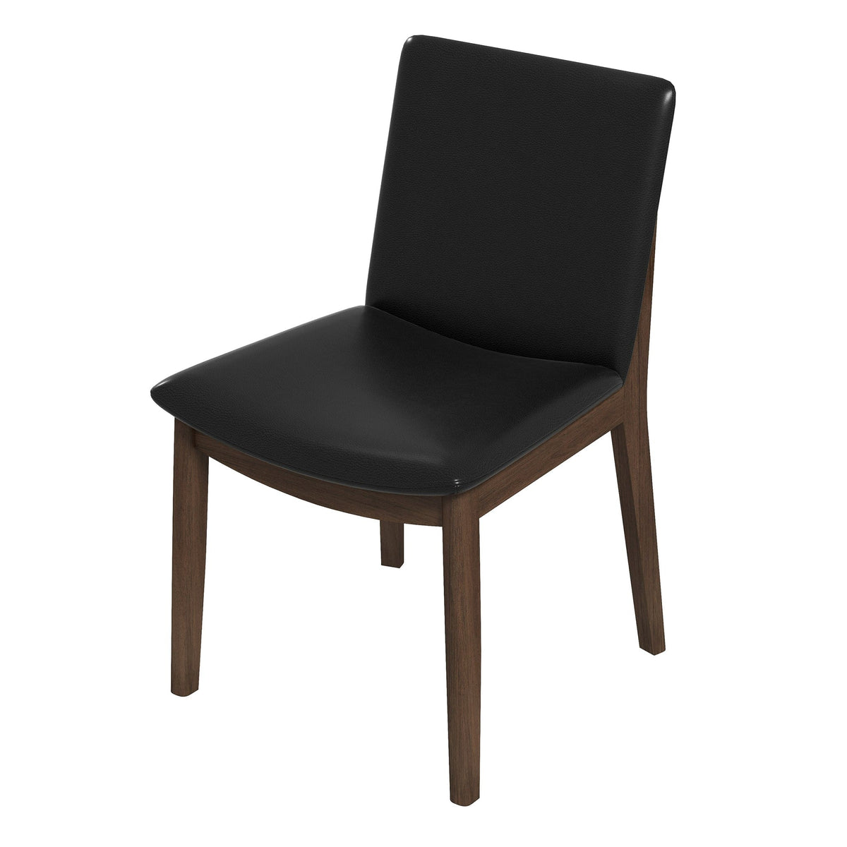 THE FURNITURE CO. Dining Chairs Luxury Black PU Solid Wood Dining Chairs for Elegant Dining Spaces