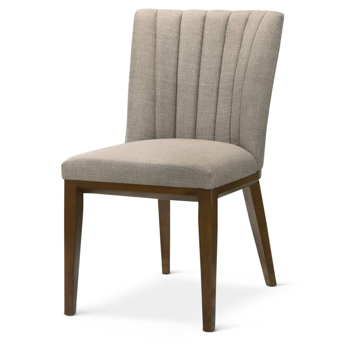 THE FURNITURE CO. Dining Chairs Luxury Cream Fabric Dining Chairs for Elegant Dining Spaces.