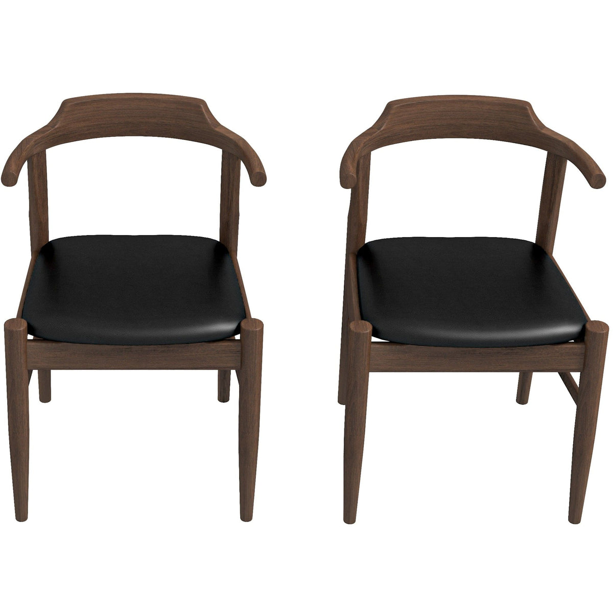 THE FURNITURE CO. Dining Chairs Luxury Leather Mid-Century Modern Dining Chairs for Elegant Dining Spaces