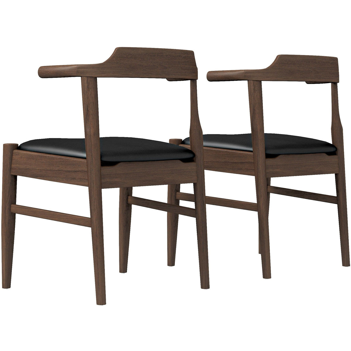 THE FURNITURE CO. Dining Chairs Luxury Leather Mid-Century Modern Dining Chairs for Elegant Dining Spaces
