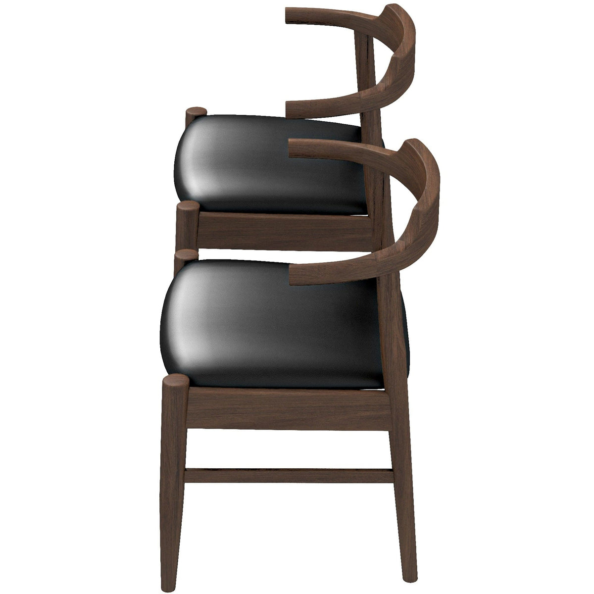 THE FURNITURE CO. Dining Chairs Luxury Leather Mid-Century Modern Dining Chairs for Elegant Dining Spaces