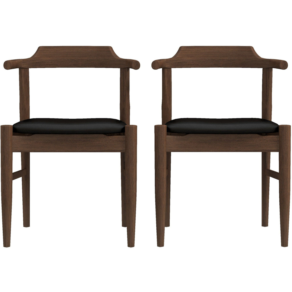 THE FURNITURE CO. Dining Chairs Luxury Leather Mid-Century Modern Dining Chairs for Elegant Dining Spaces
