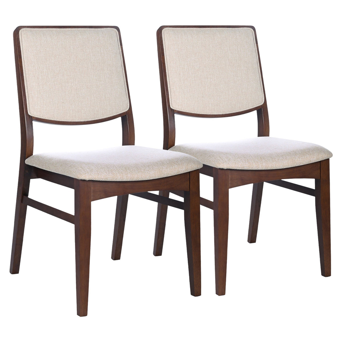 THE FURNITURE CO. Dining Chairs Luxury Skylar Beige Fabric Dining Chairs for Elegant Dining Spaces