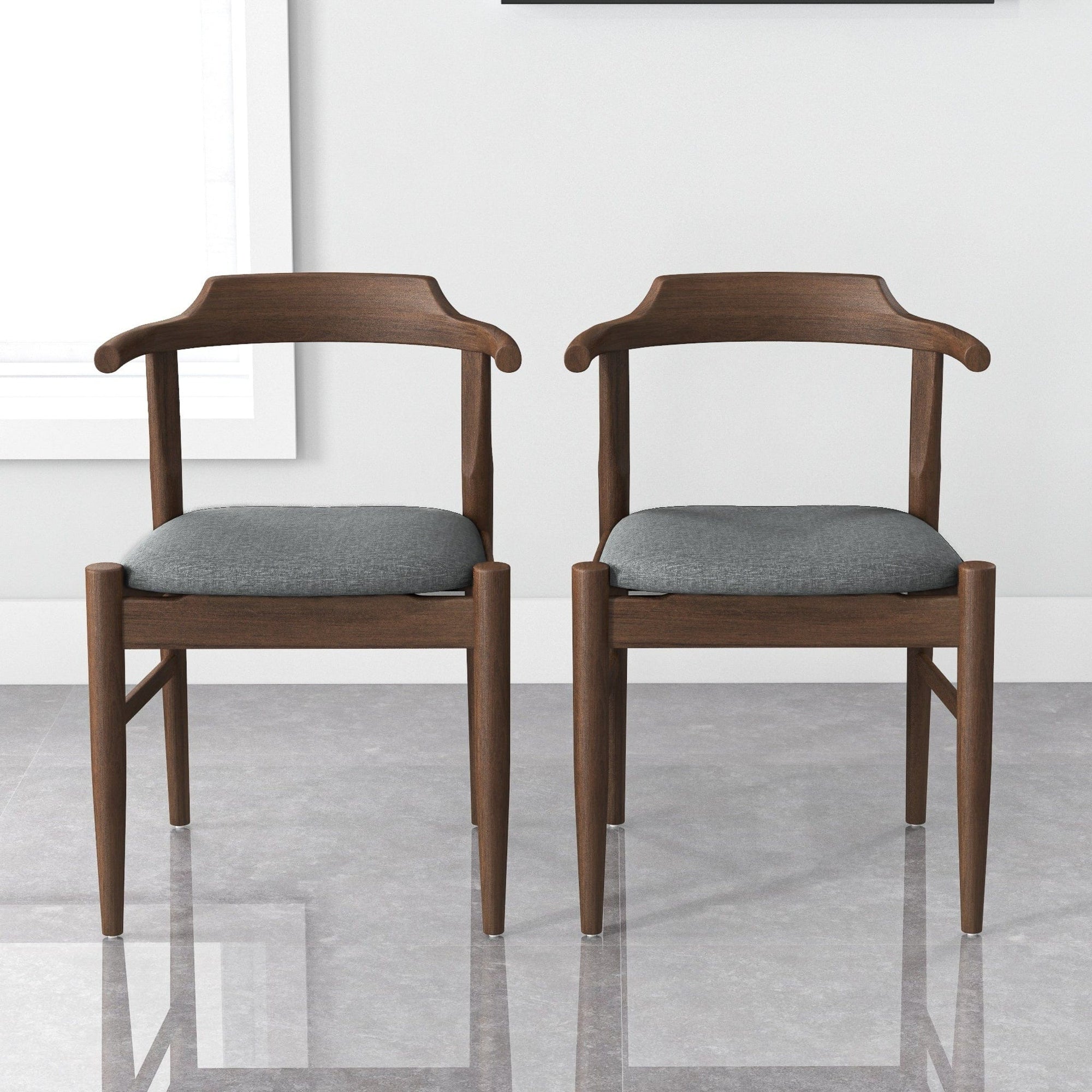 THE FURNITURE CO. Dining Chairs Sophisticated Grey Fabric Dining Chairs for Stylish Dining Spaces