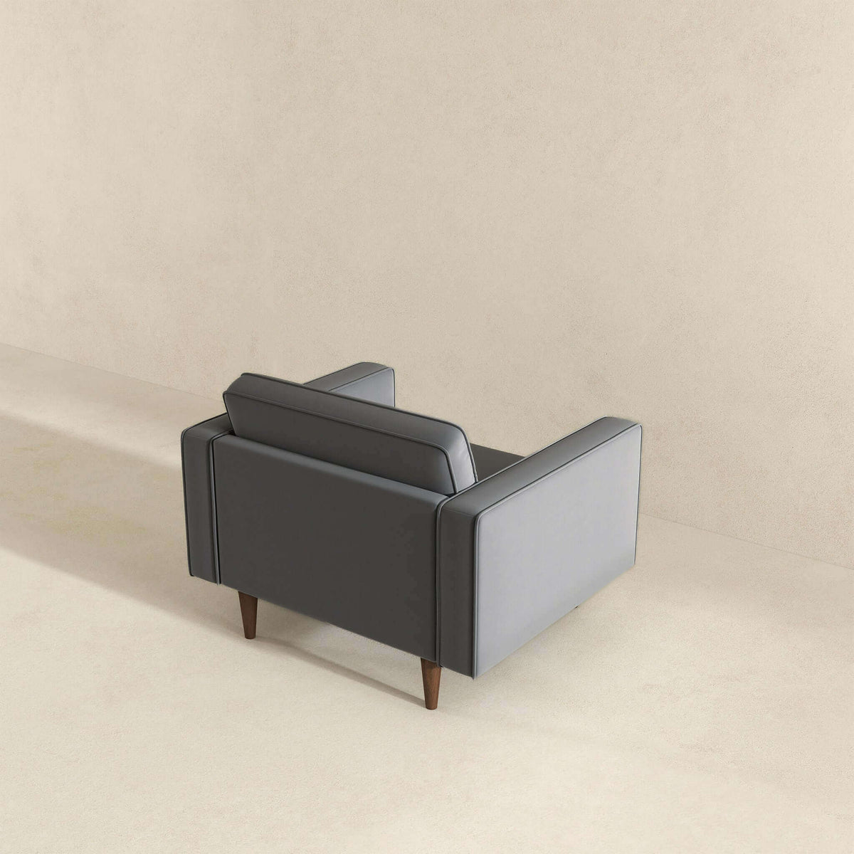 THE FURNITURE CO. Lounge Chairs Elegant Grey Velvet Lounge Chair for Stylish Living Spaces