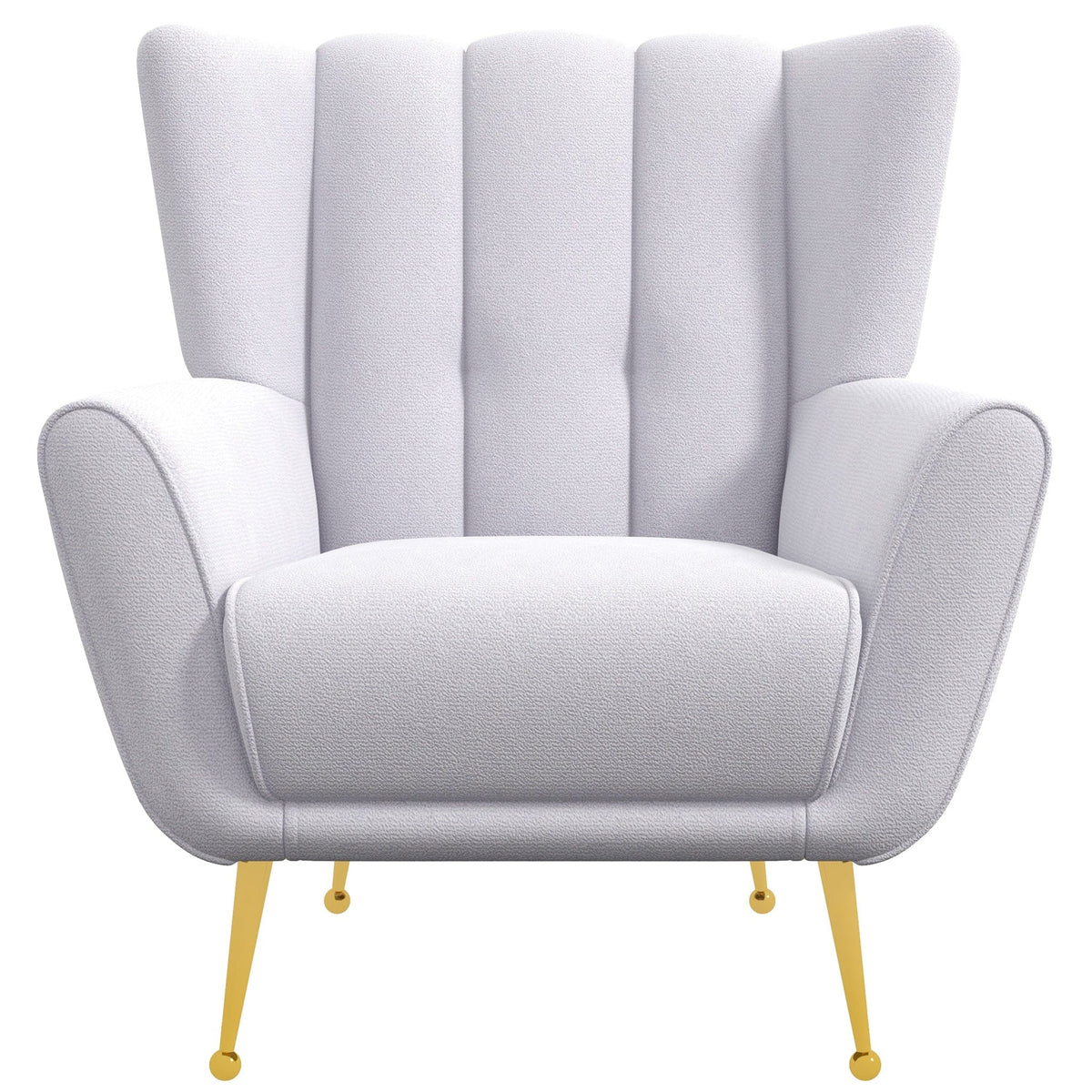 THE FURNITURE CO. Lounge Chairs Elegant Light Grey Boucle Armchair for Stylish Living Spaces