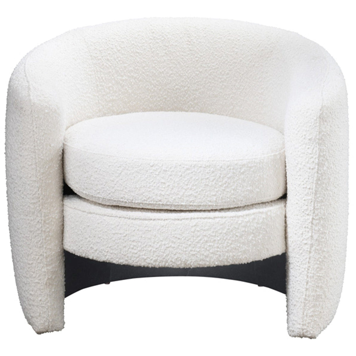 THE FURNITURE CO. Lounge Chairs Elegant White Boucle Lounge Chair for Sophisticated Living Spaces