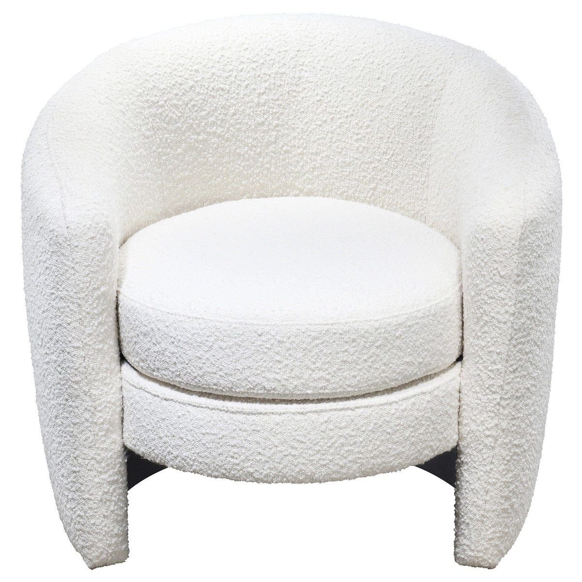 THE FURNITURE CO. Lounge Chairs Elegant White Boucle Lounge Chair for Sophisticated Living Spaces