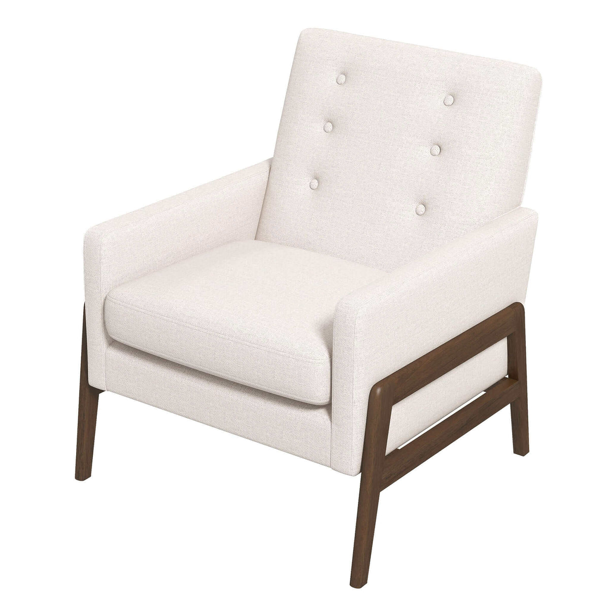 THE FURNITURE CO. Lounge Chairs Luxury Beige Velvet Lounge Chair for Stylish Living Spaces
