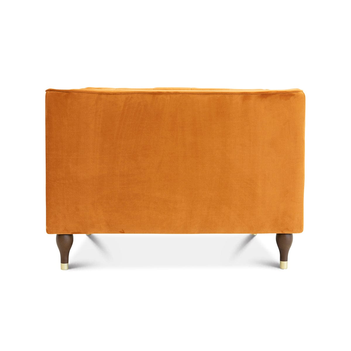 THE FURNITURE CO. Lounge Chairs Luxury Burnt Orange Velvet Lounge Chair for Stylish Living Spaces