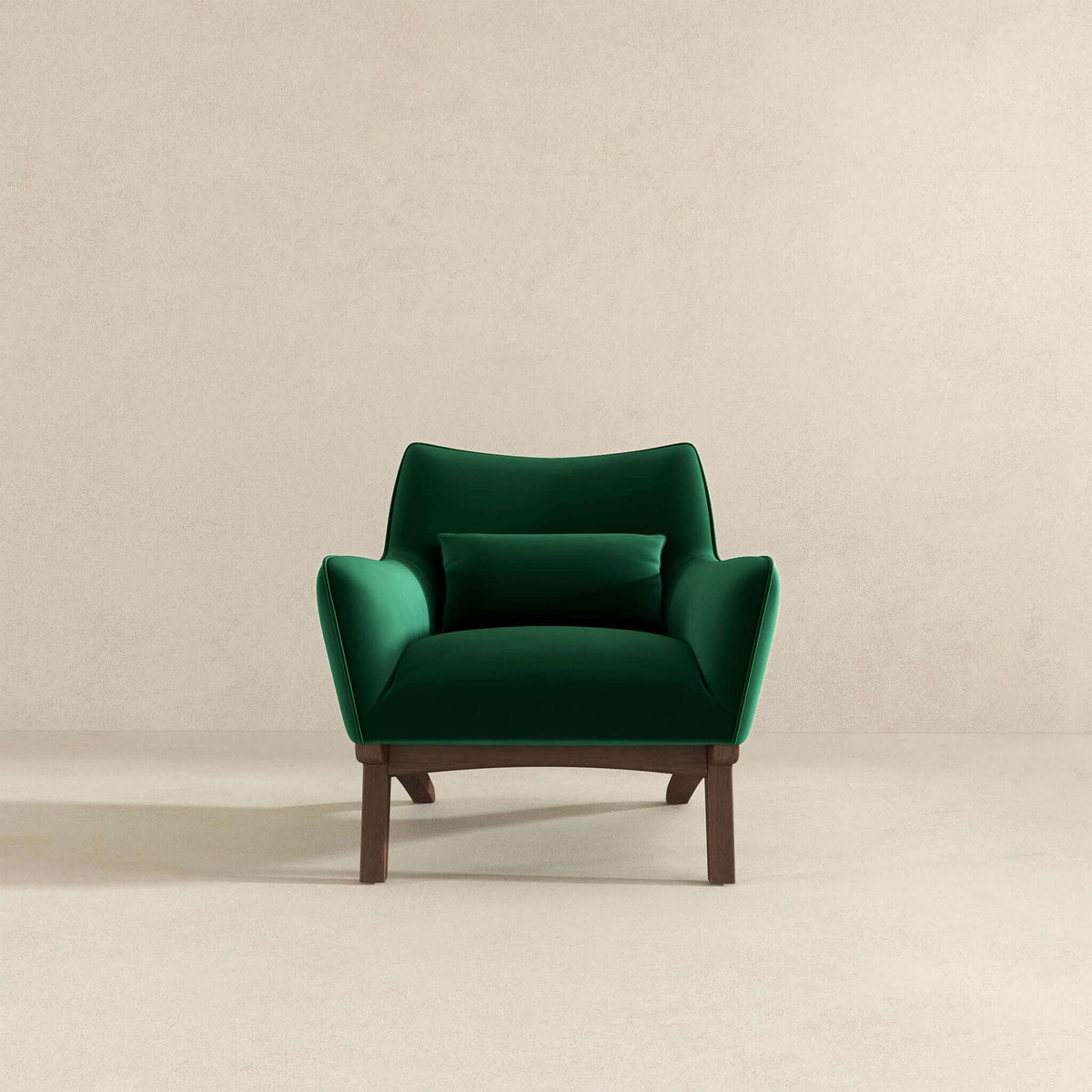 THE FURNITURE CO. Lounge Chairs Luxury Dark Green Velvet Armchair for Stylish Living Spaces