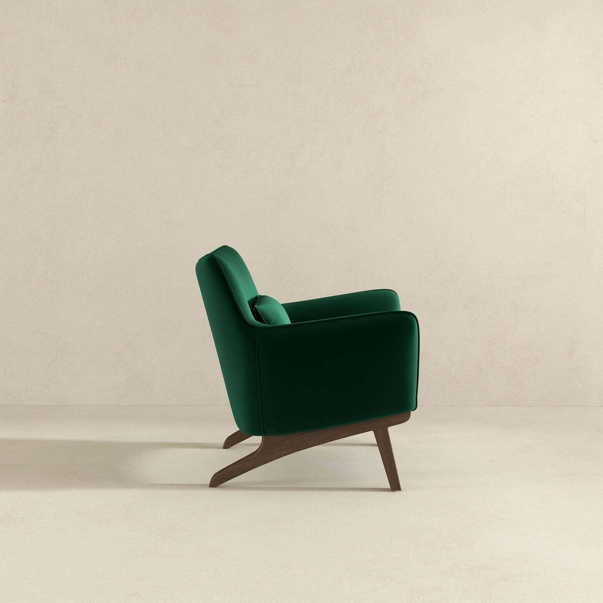 THE FURNITURE CO. Lounge Chairs Luxury Dark Green Velvet Armchair for Stylish Living Spaces