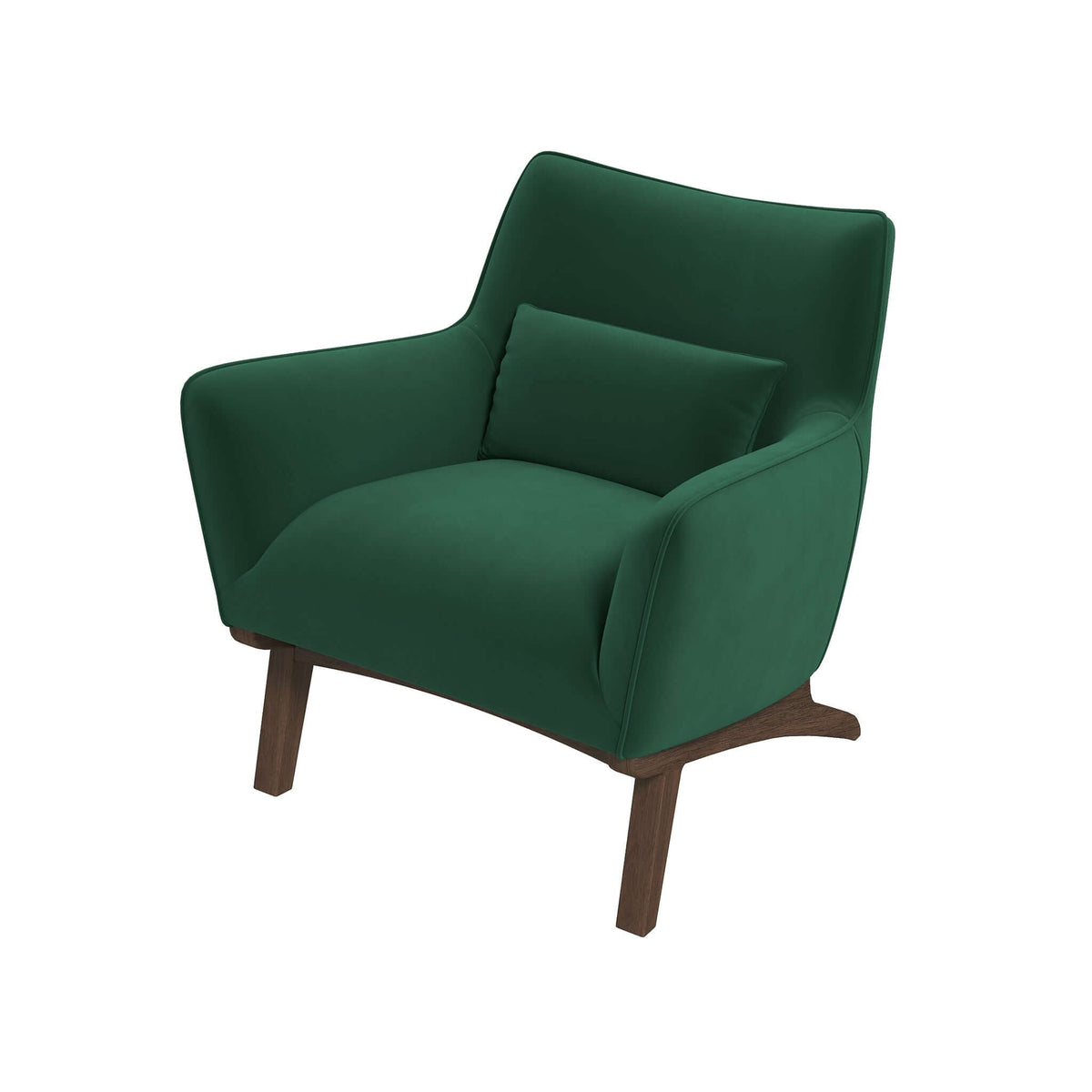 THE FURNITURE CO. Lounge Chairs Luxury Dark Green Velvet Armchair for Stylish Living Spaces