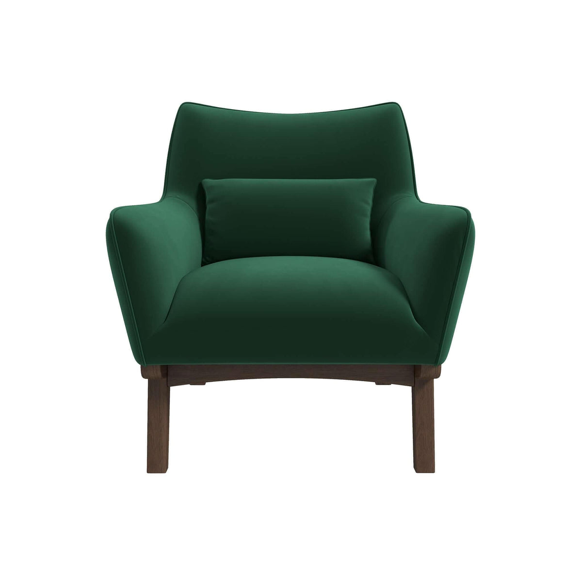 THE FURNITURE CO. Lounge Chairs Luxury Dark Green Velvet Armchair for Stylish Living Spaces