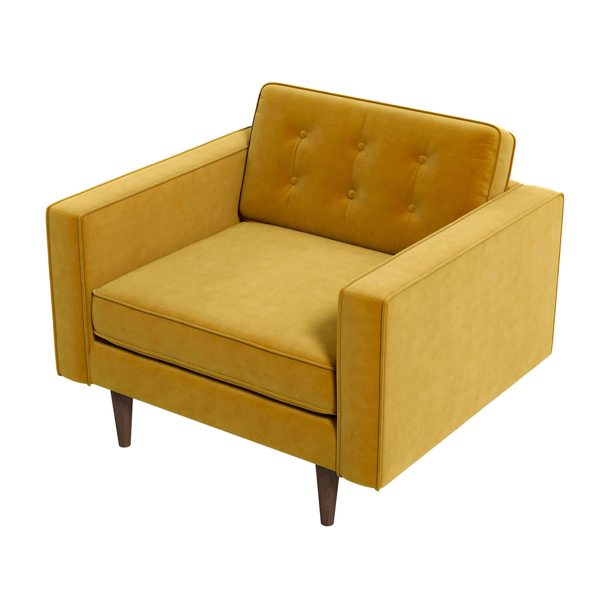 THE FURNITURE CO. Lounge Chairs Luxury Gold Velvet Lounge Chair for Elegant Living Spaces