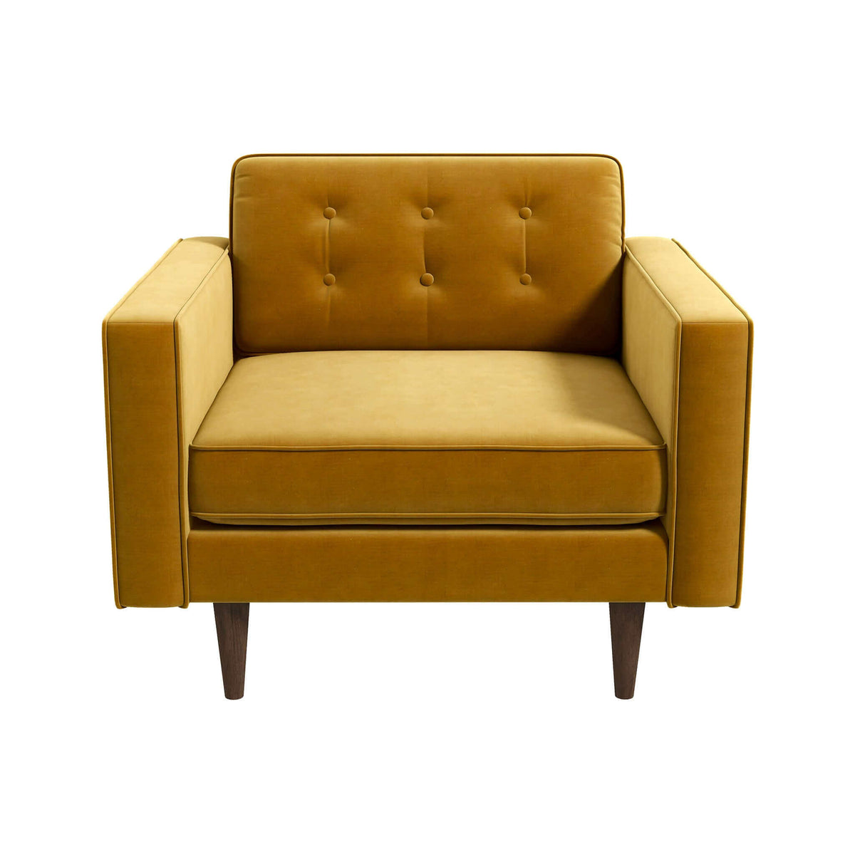 THE FURNITURE CO. Lounge Chairs Luxury Gold Velvet Lounge Chair for Elegant Living Spaces
