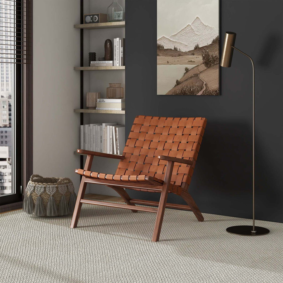 THE FURNITURE CO. Lounge Chairs Luxury Leather Arm Chair for Elegant Living Spaces