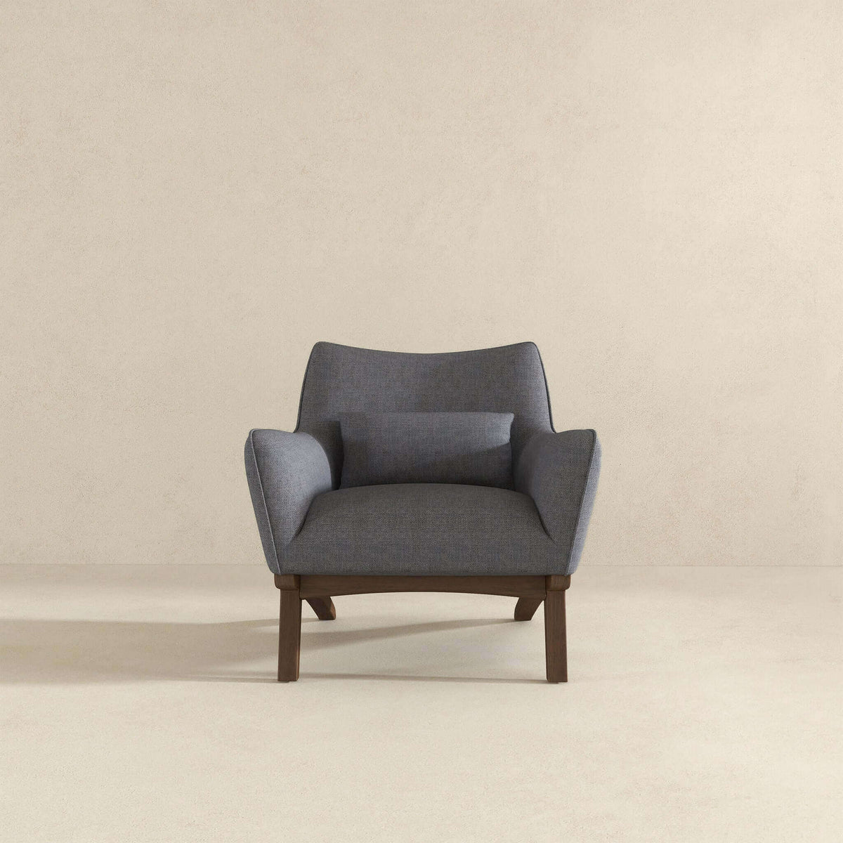THE FURNITURE CO. Lounge Chairs Luxury Sea Side Grey Linen Armchair for Stylish Living Spaces