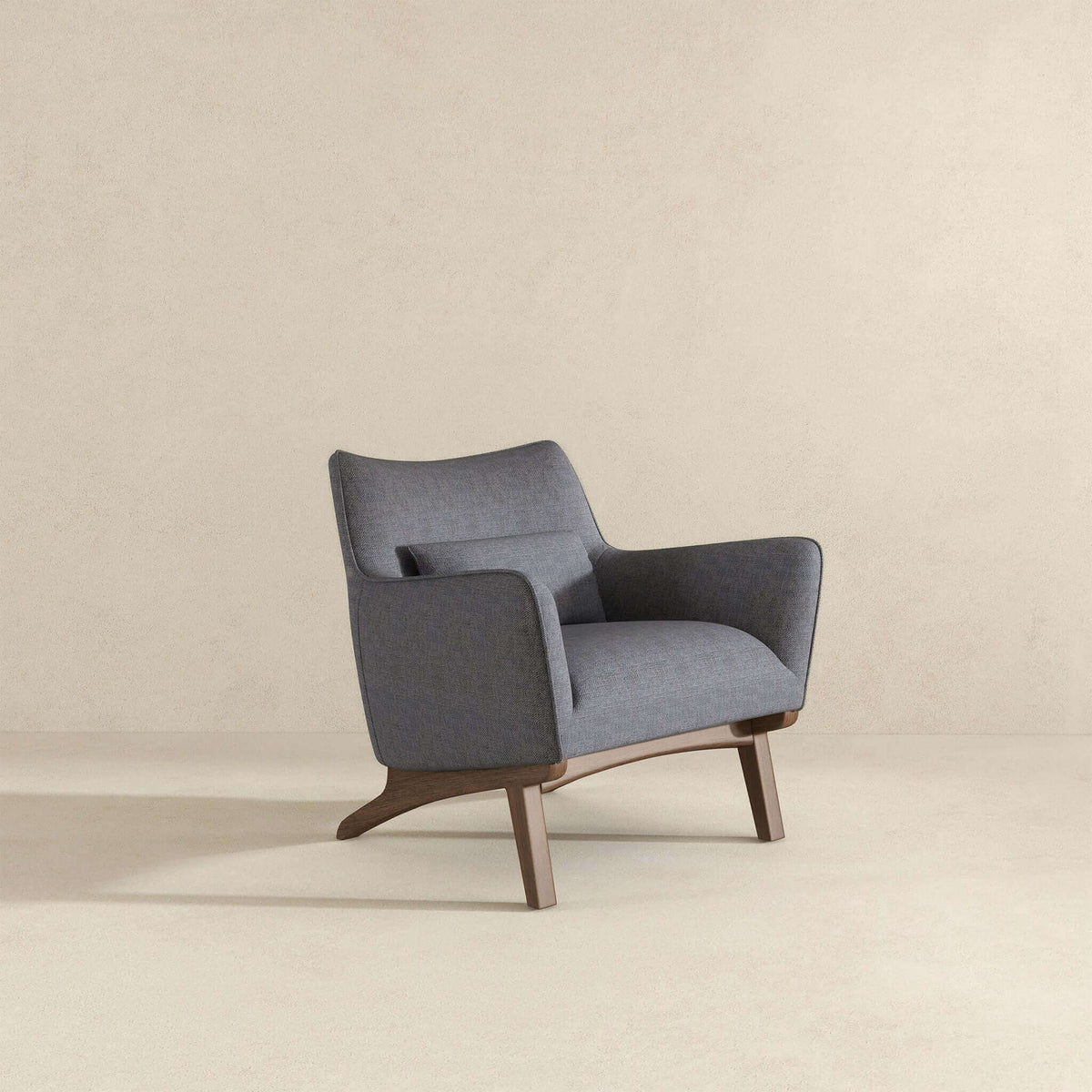 THE FURNITURE CO. Lounge Chairs Luxury Sea Side Grey Linen Armchair for Stylish Living Spaces