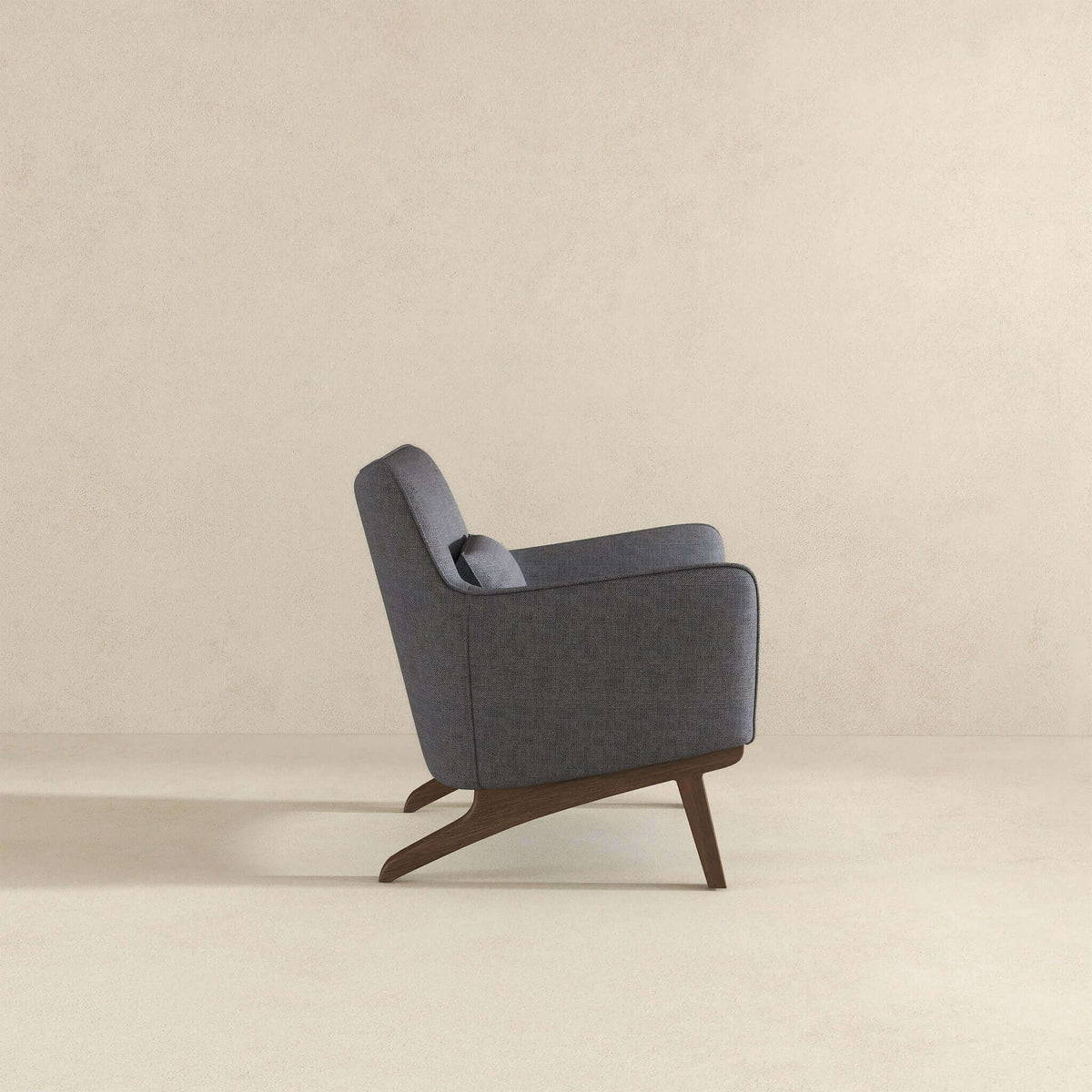 THE FURNITURE CO. Lounge Chairs Luxury Sea Side Grey Linen Armchair for Stylish Living Spaces