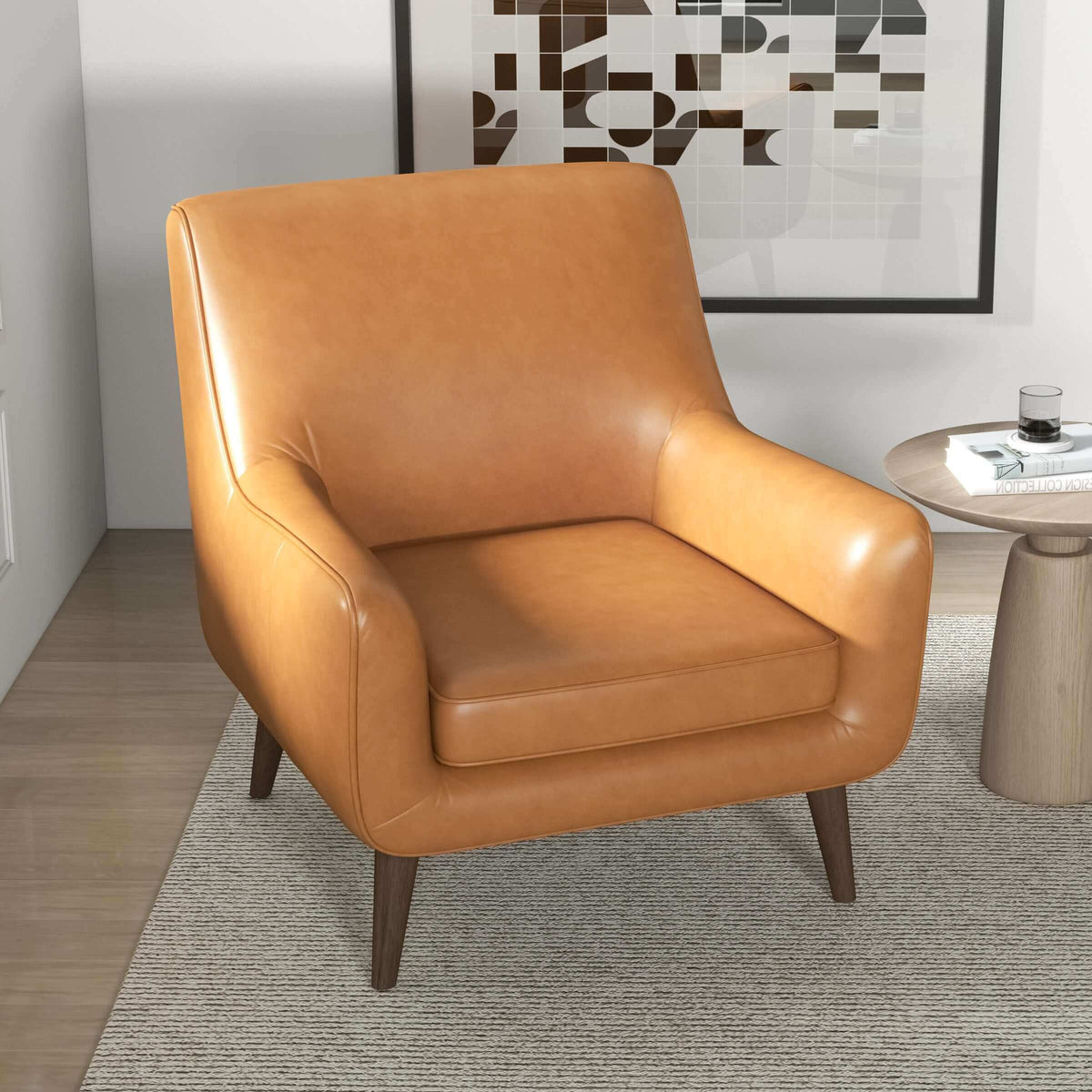 THE FURNITURE CO. Lounge Chairs Premium Leather Lounge Chair for Stylish Living Spaces
