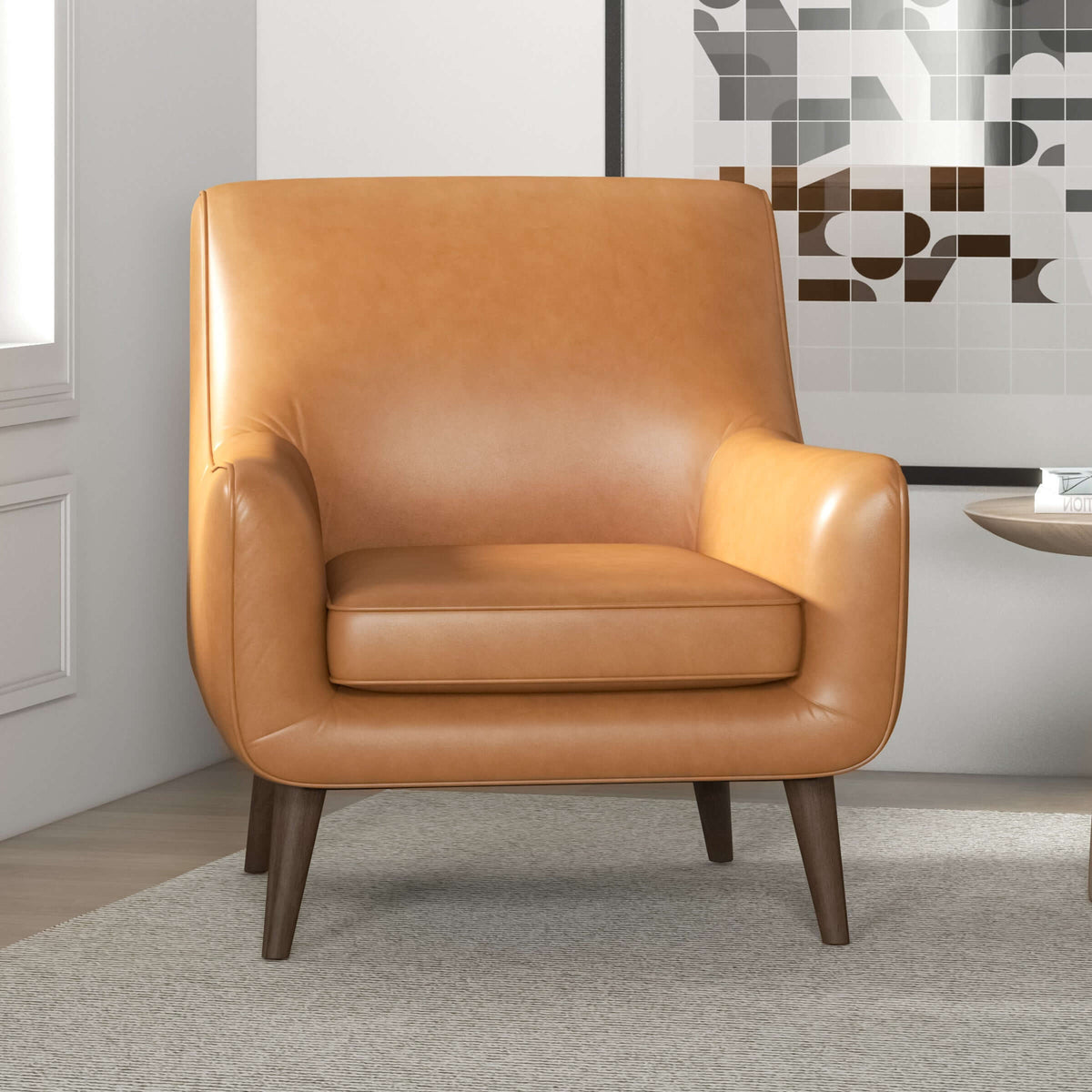 THE FURNITURE CO. Lounge Chairs Premium Leather Lounge Chair for Stylish Living Spaces