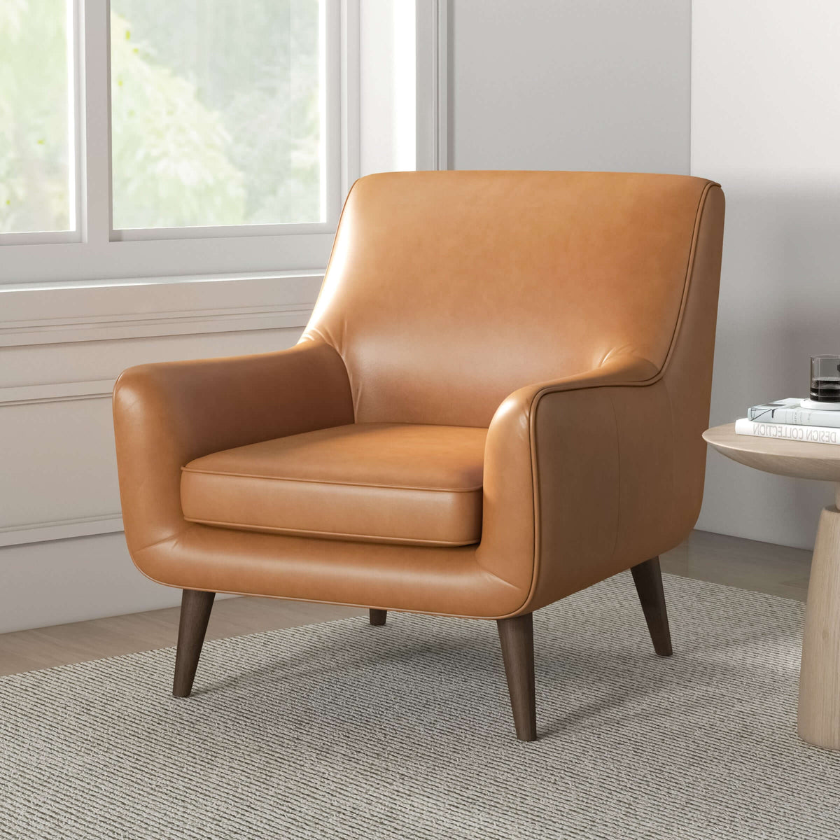 THE FURNITURE CO. Lounge Chairs Premium Leather Lounge Chair for Stylish Living Spaces