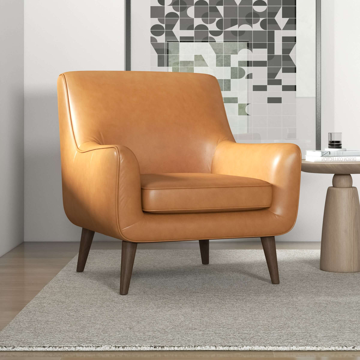 THE FURNITURE CO. Lounge Chairs Premium Leather Lounge Chair for Stylish Living Spaces