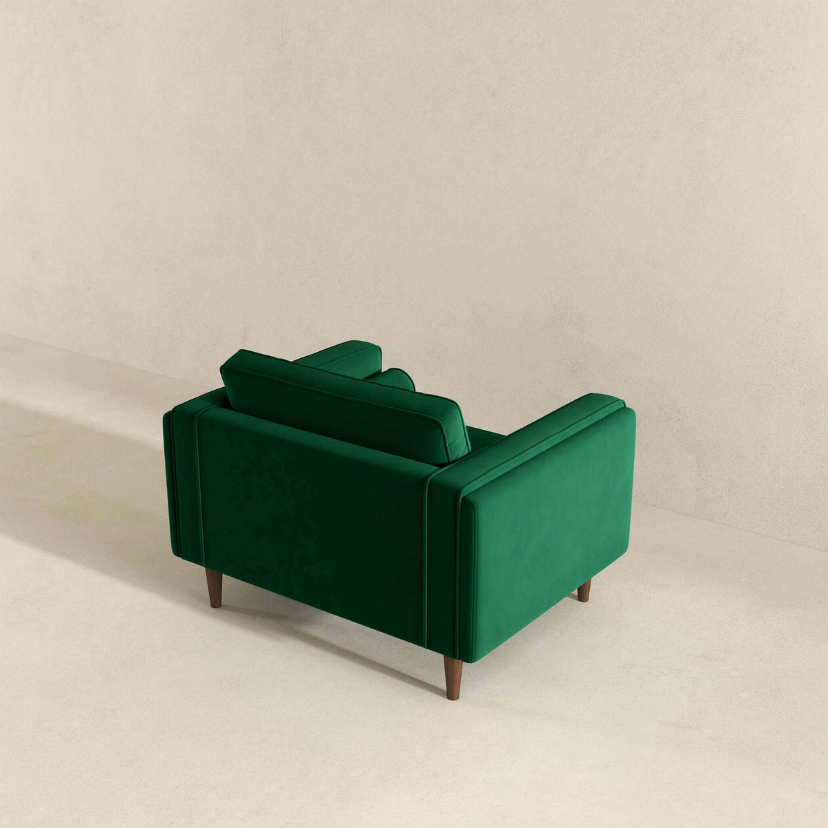 THE FURNITURE CO. Lounge Chairs Stylish Dark Green Velvet Lounge Chair for Living Spaces