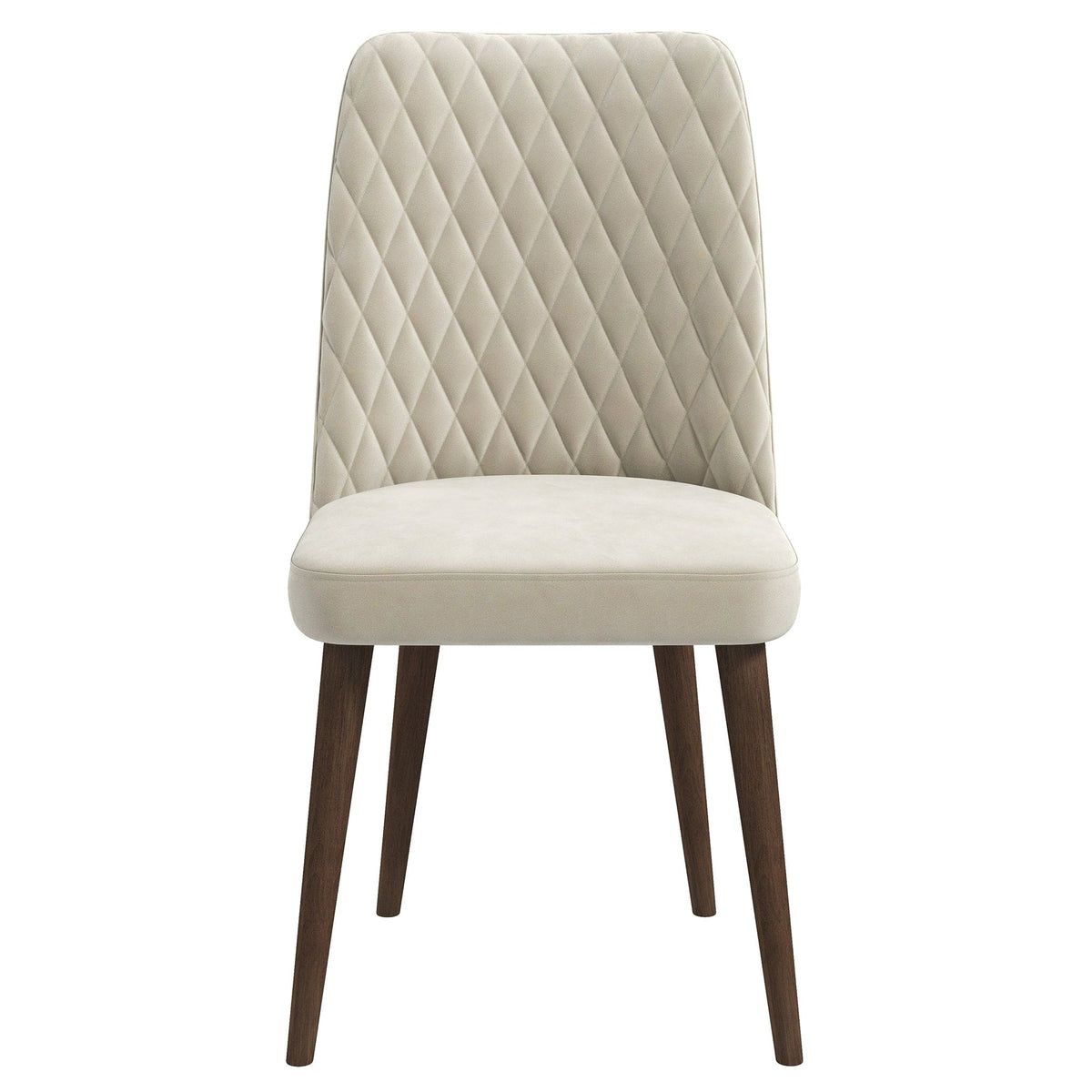 THE FURNITURE CO. Luxury Beige Velvet Dining Chairs for Elegant Dining Spaces
