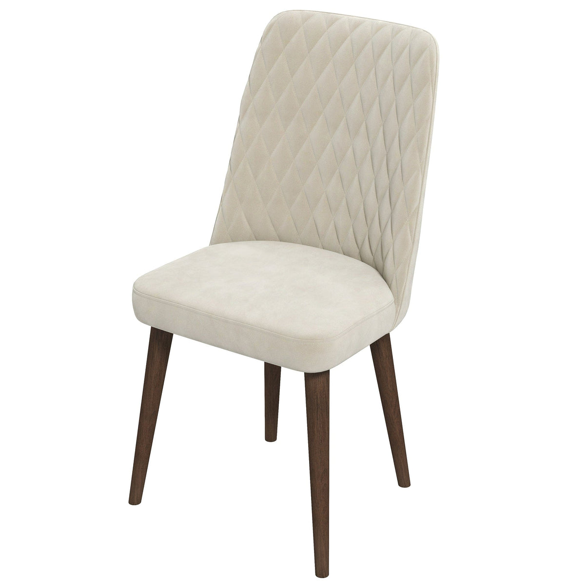 THE FURNITURE CO. Luxury Beige Velvet Dining Chairs for Elegant Dining Spaces