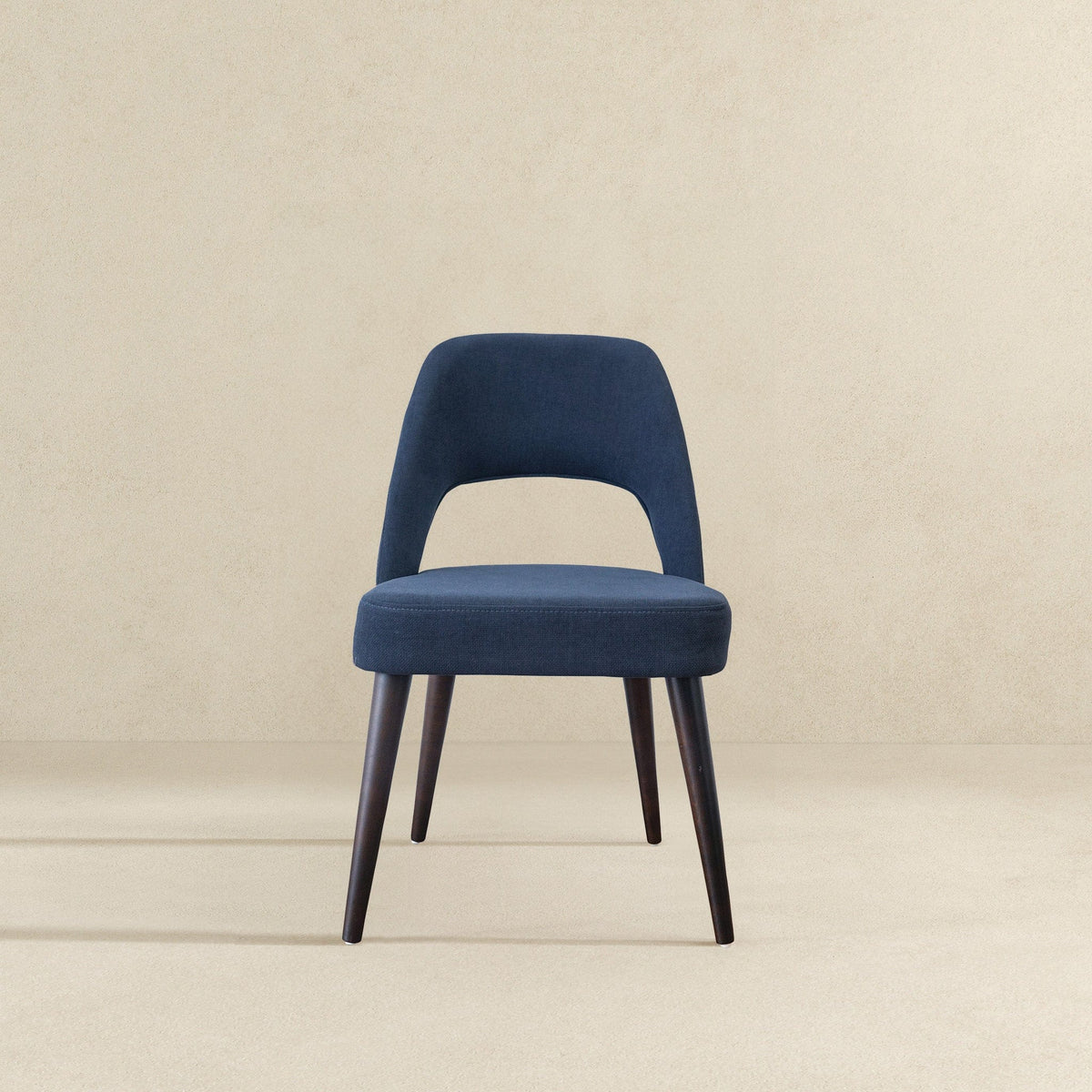 THE FURNITURE CO. Luxury Blue Fabric Dining Chairs for Dining Spaces