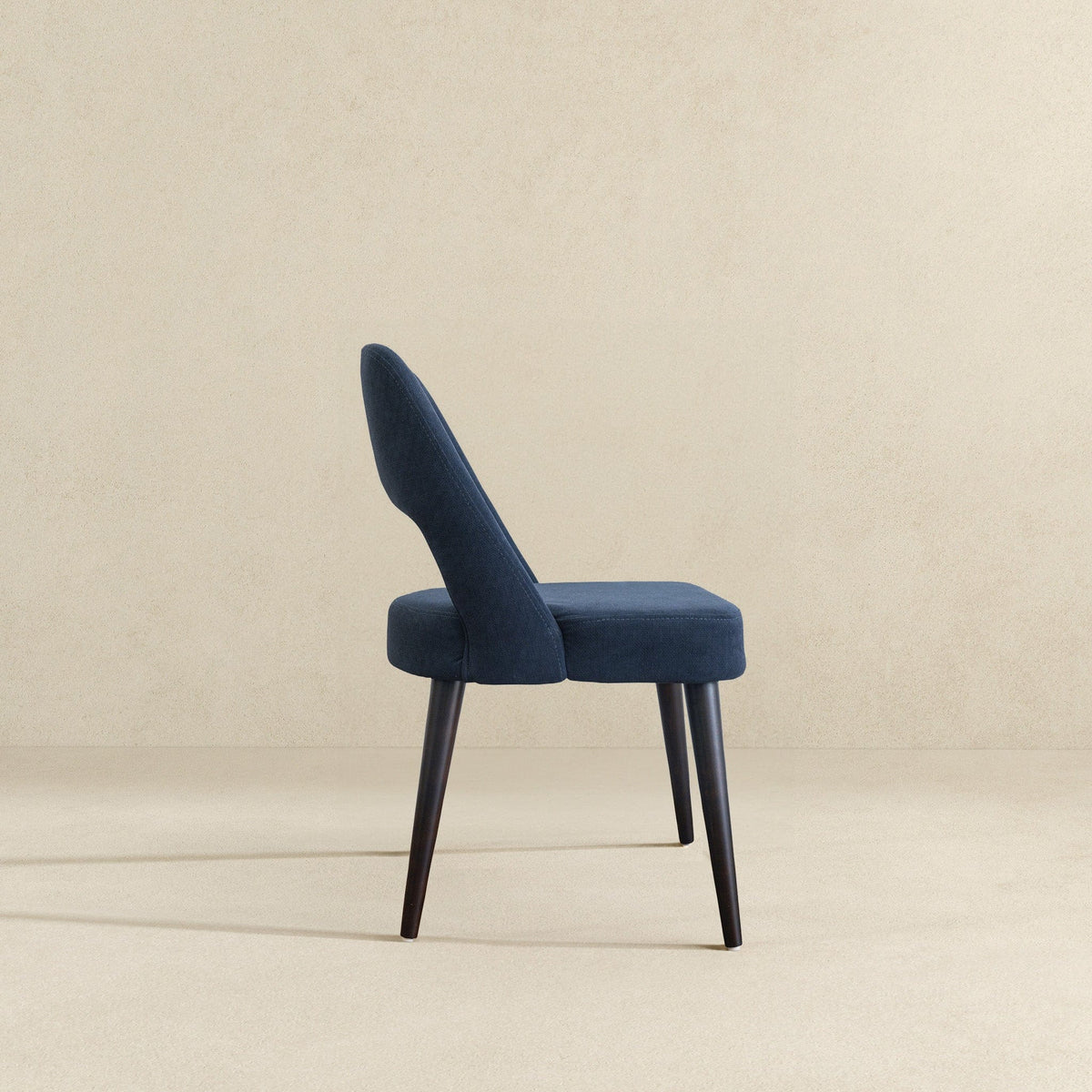 THE FURNITURE CO. Luxury Blue Fabric Dining Chairs for Dining Spaces