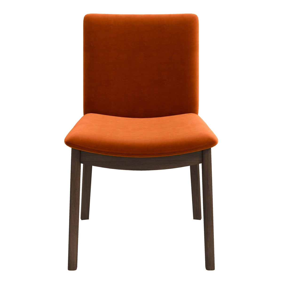 THE FURNITURE CO. Luxury Burnt Orange Velvet Dining Chair Set for Elegant Dining Spaces