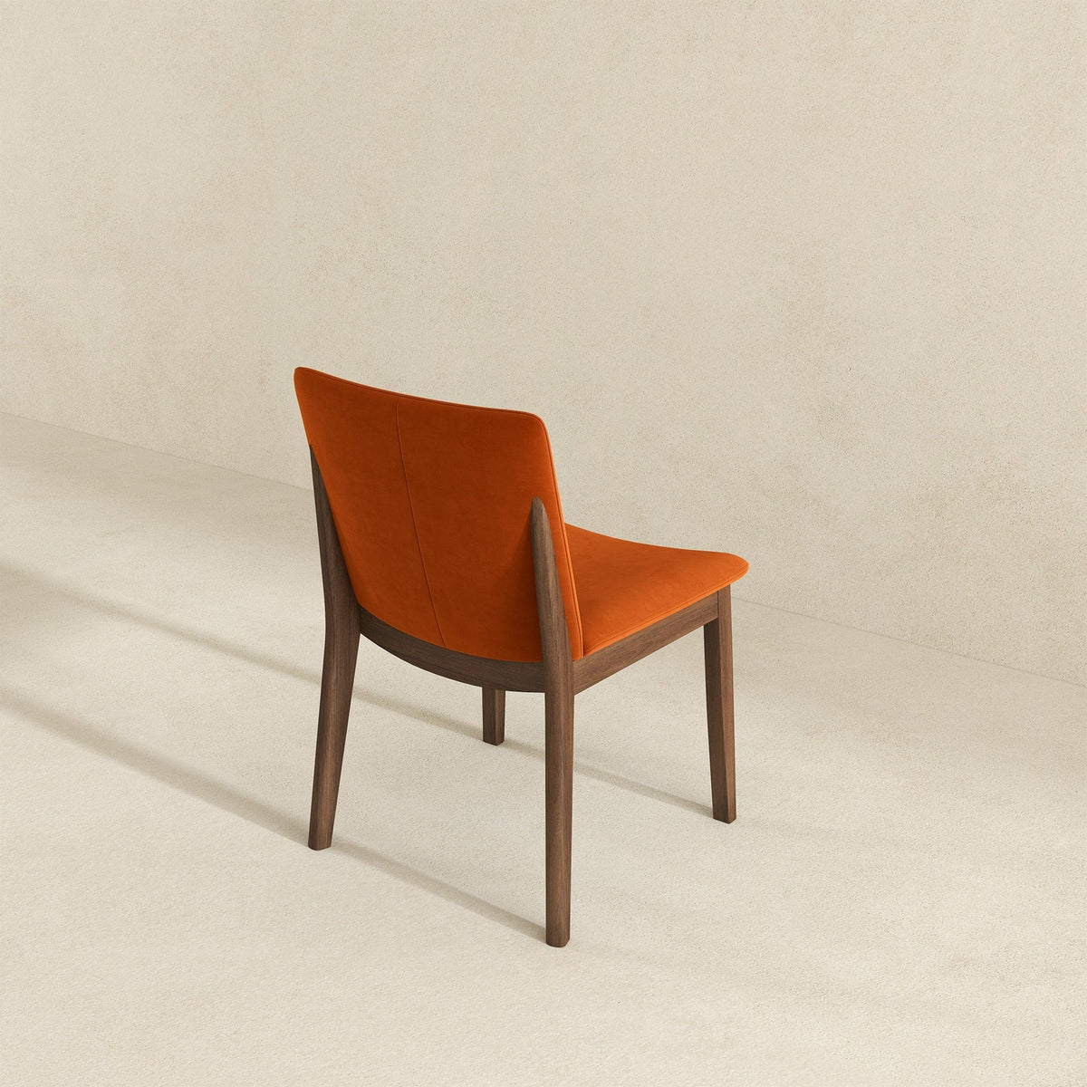 THE FURNITURE CO. Luxury Burnt Orange Velvet Dining Chair Set for Elegant Dining Spaces