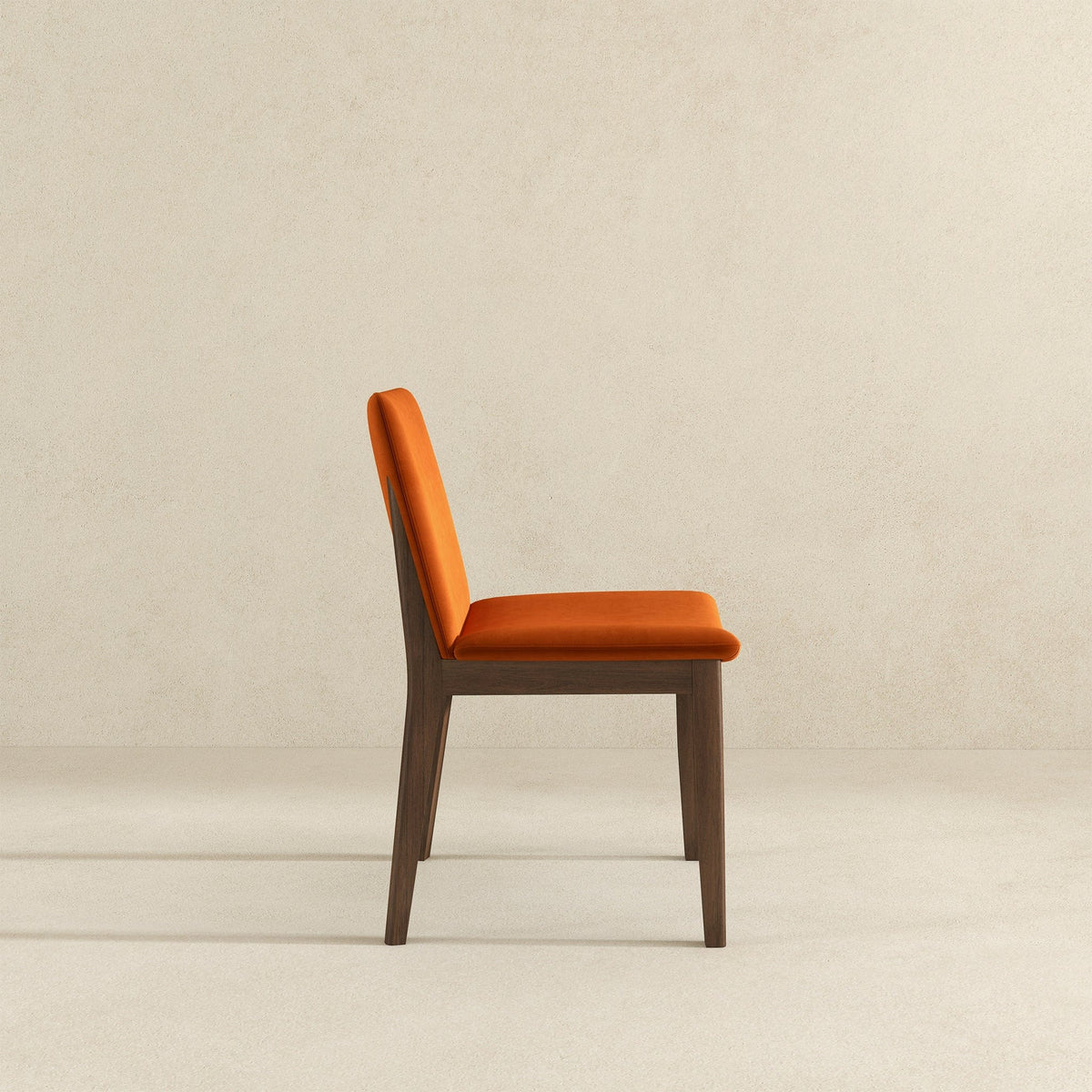 THE FURNITURE CO. Luxury Burnt Orange Velvet Dining Chair Set for Elegant Dining Spaces