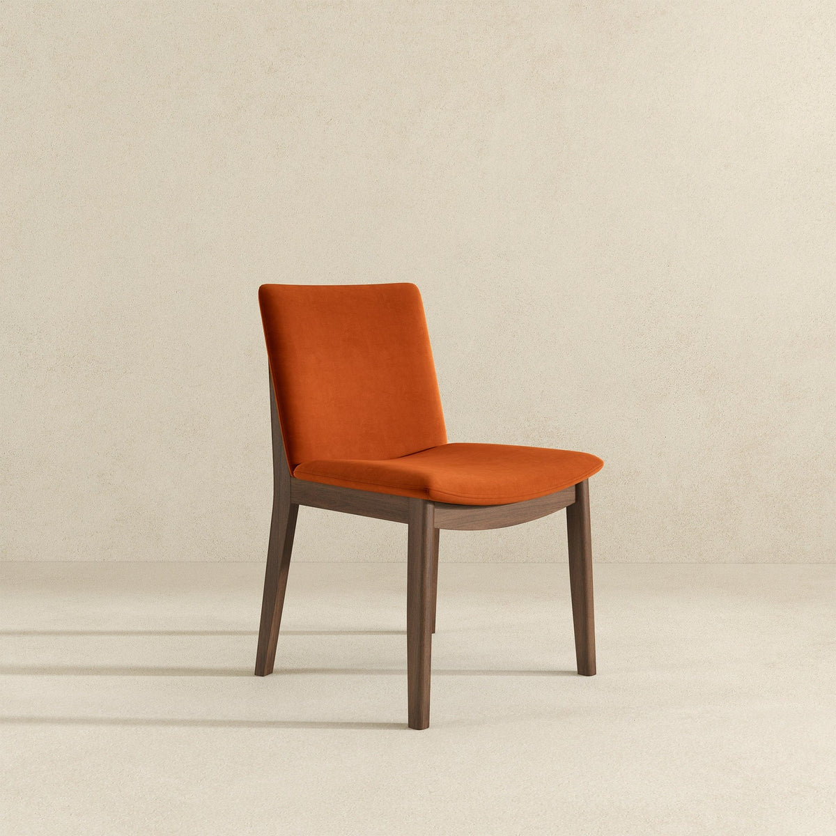 THE FURNITURE CO. Luxury Burnt Orange Velvet Dining Chair Set for Elegant Dining Spaces