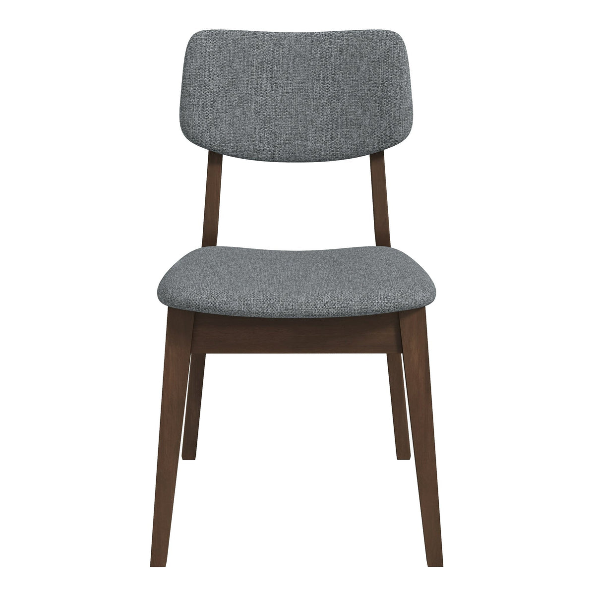 THE FURNITURE CO. Luxury Dark Grey Fabric Solid Back Side Chair for Stylish Living Spaces