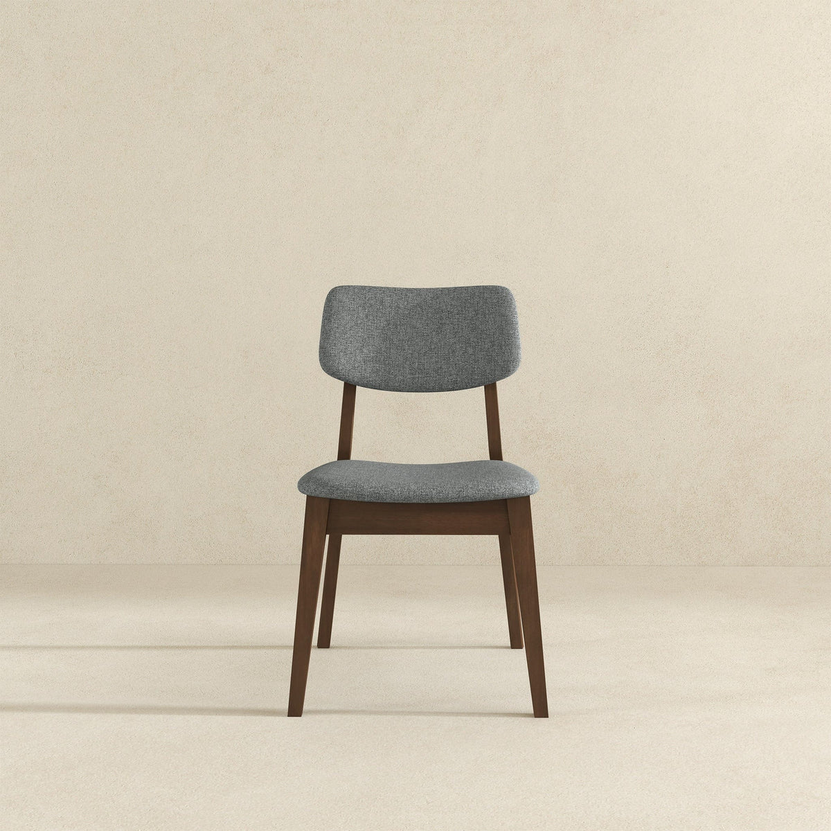 THE FURNITURE CO. Luxury Dark Grey Fabric Solid Back Side Chair for Stylish Living Spaces