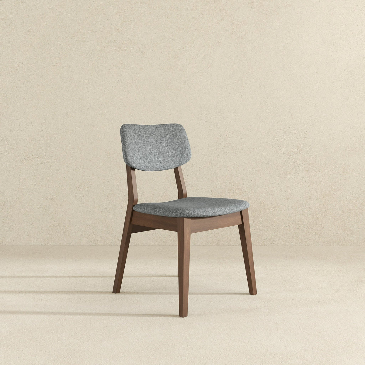 THE FURNITURE CO. Luxury Dark Grey Fabric Solid Back Side Chair for Stylish Living Spaces