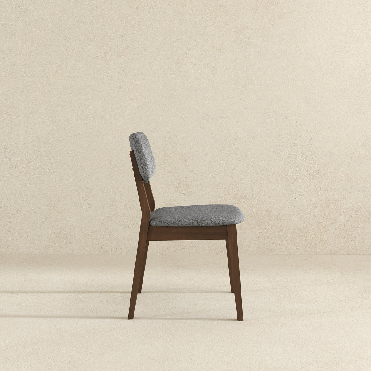 THE FURNITURE CO. Luxury Dark Grey Fabric Solid Back Side Chair for Stylish Living Spaces