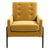 Luxury Dark Yellow Velvet Lounge Chair for Elegant Living Spaces