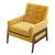 THE FURNITURE CO. Luxury Dark Yellow Velvet Lounge Chair for Elegant Living Spaces